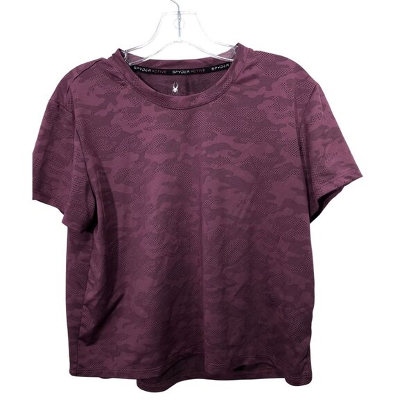 Spyder Men's Camouflage Performance Burgundy Lightweight & Breathable Size L - Picture 1 of 8